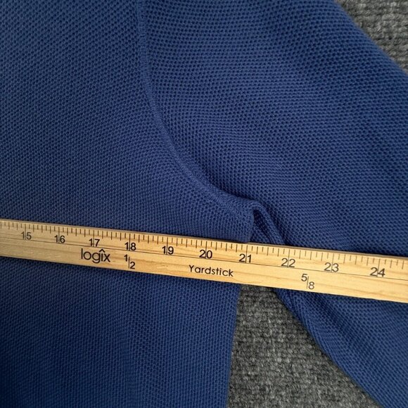 NWT JOS. A. BANK Blue V Neck Knit Sweater Medium Wool Blend Travel Tech Men - Picture 6 of 13